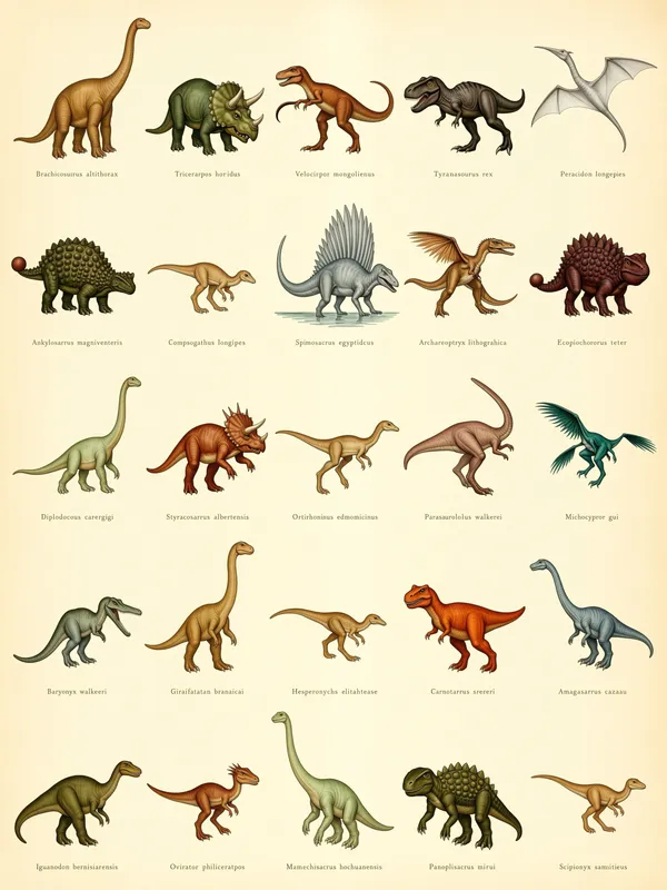 Triassic Species Chart