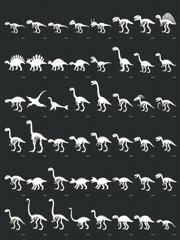 Horned Dino Skeletons