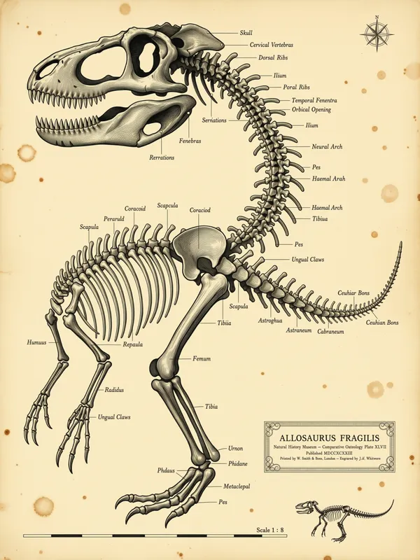 Allosaurus Fragilis (Anatomical Plate)