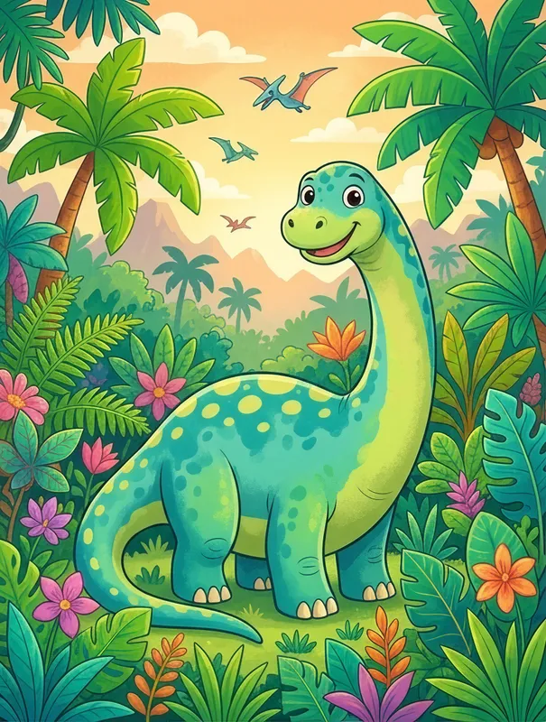 Diplodocus (Jungle Scene)