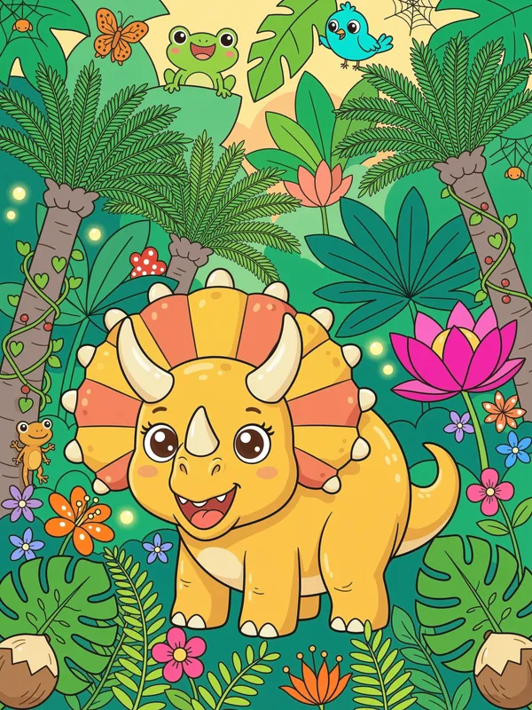 Triceratops (Jungle Scene)
