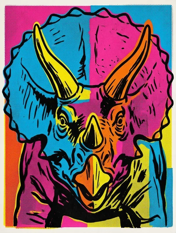 Triceratops Pop Art