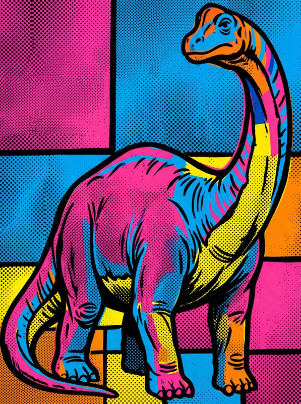 Brontosaurus Pop Art