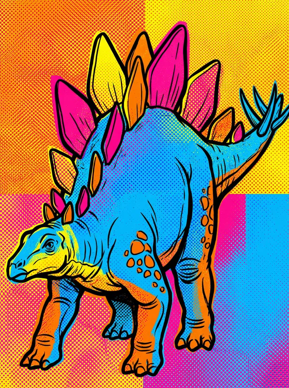 Stegosaurus Pop Art