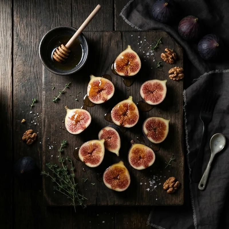Halved Figs & Honey