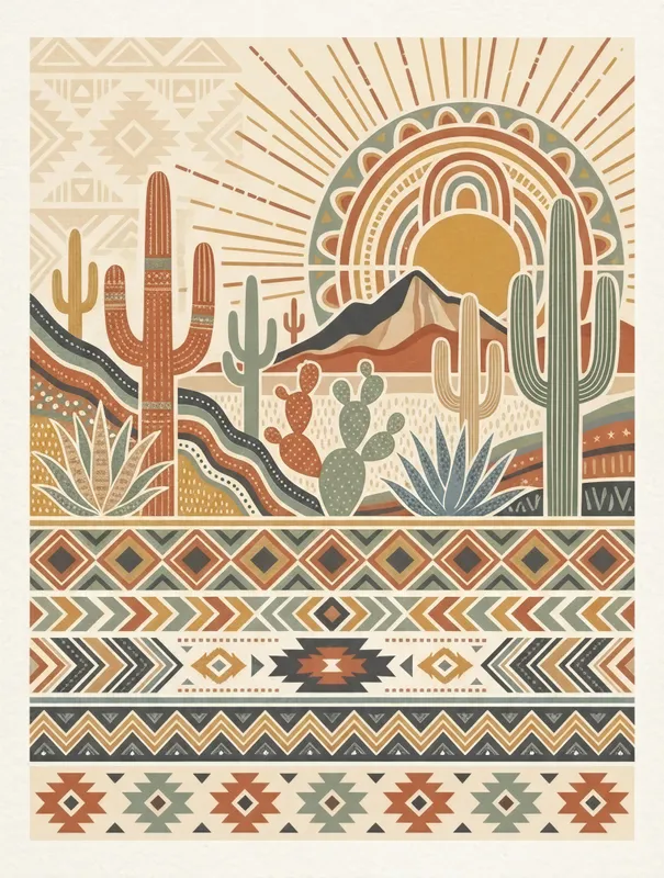 Woven Cactus Pattern