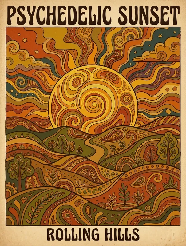 Psychedelic Sunset Hills