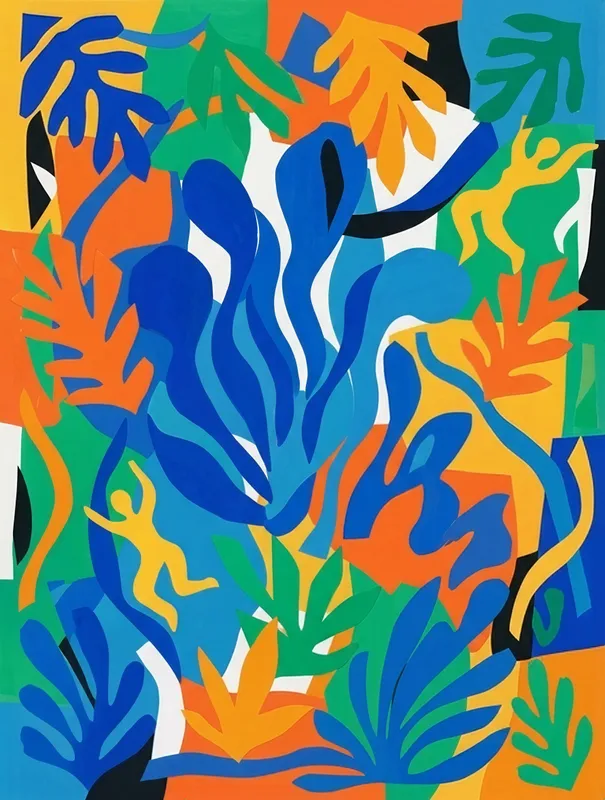 Abstract Blue Shapes