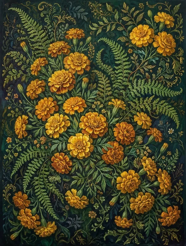 Golden Marigold Abundance