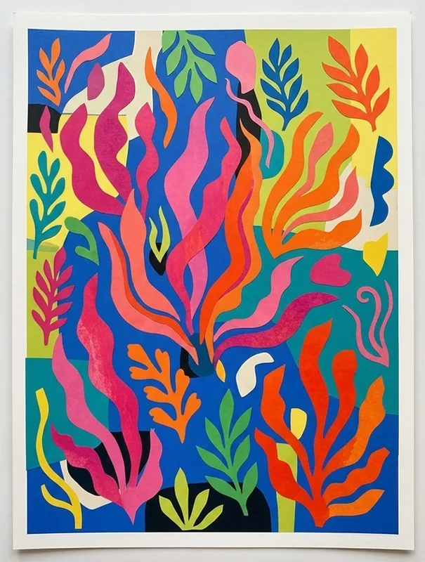 Pink Seaweed Shapes