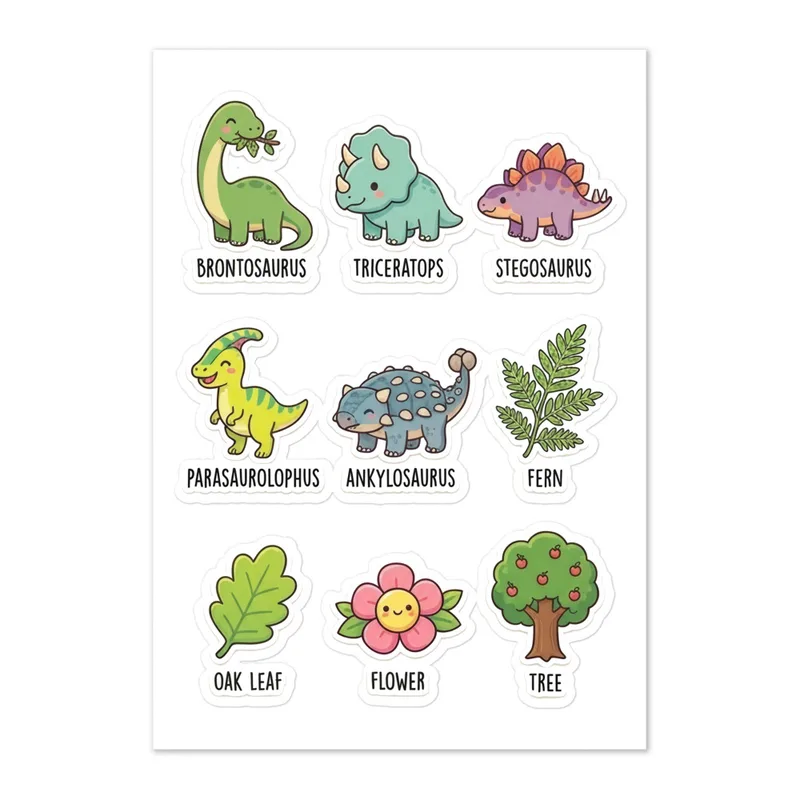 Herbivore Dino Friends Sticker Sheet