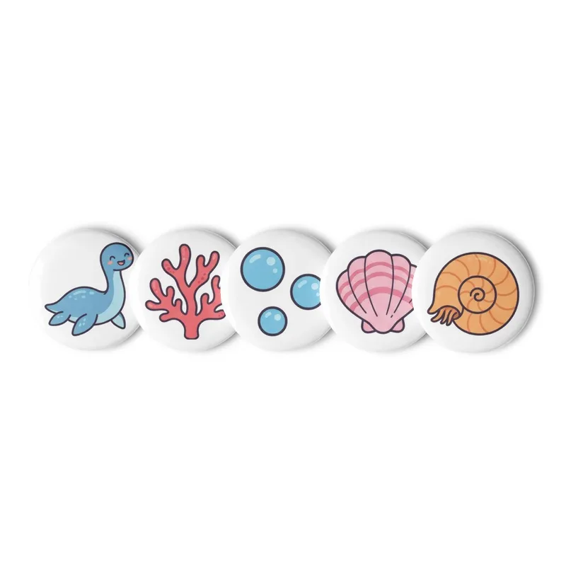Ocean Dinos Pin Button Set