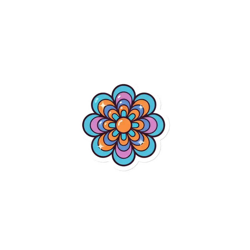 Y2K Groovy Flowers Magnet