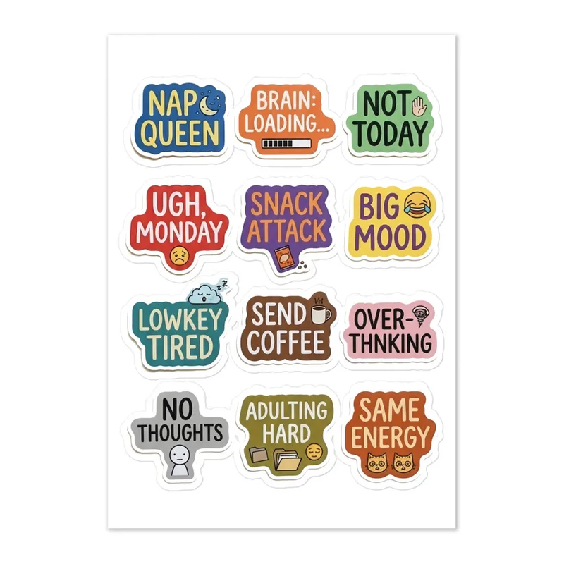Meme Quotes Sticker Sheet