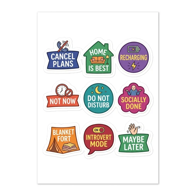 Introvert Meme Sticker Sheet