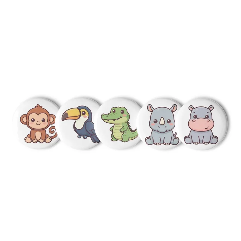 Cozy Baby Safari Pin Button Set