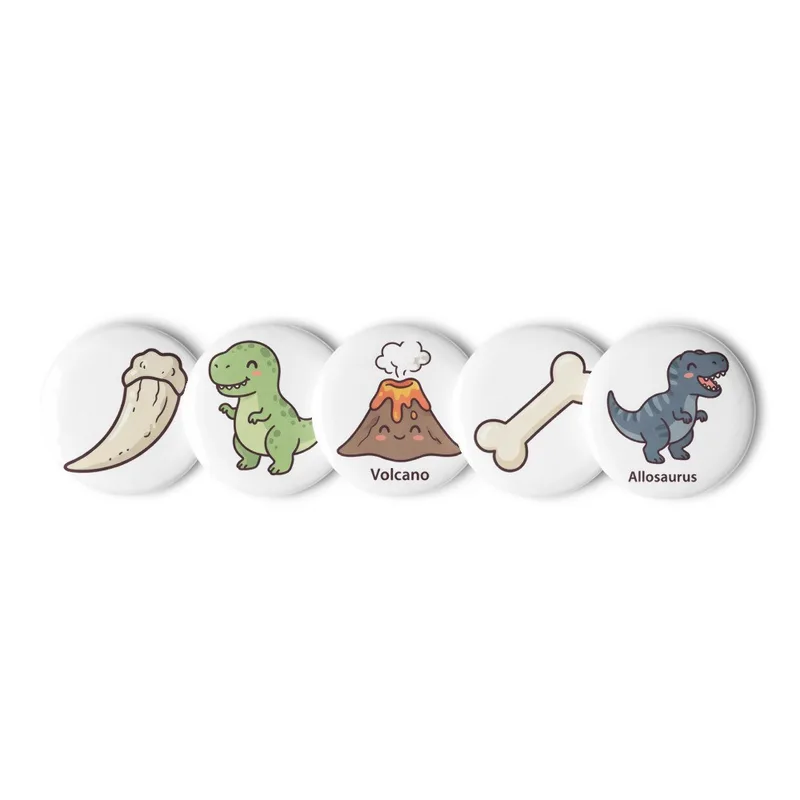 Carnivore Dino Crew Pin Button Set