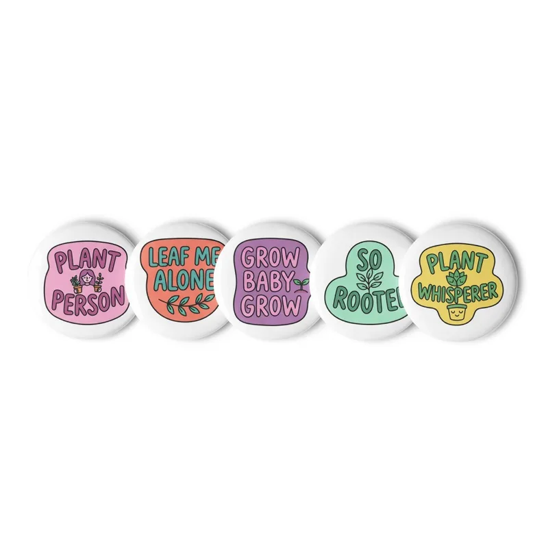 Plant Parent Meme Pin Button Set
