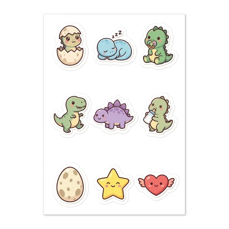 Baby Dino Hatchlings Sticker Sheet