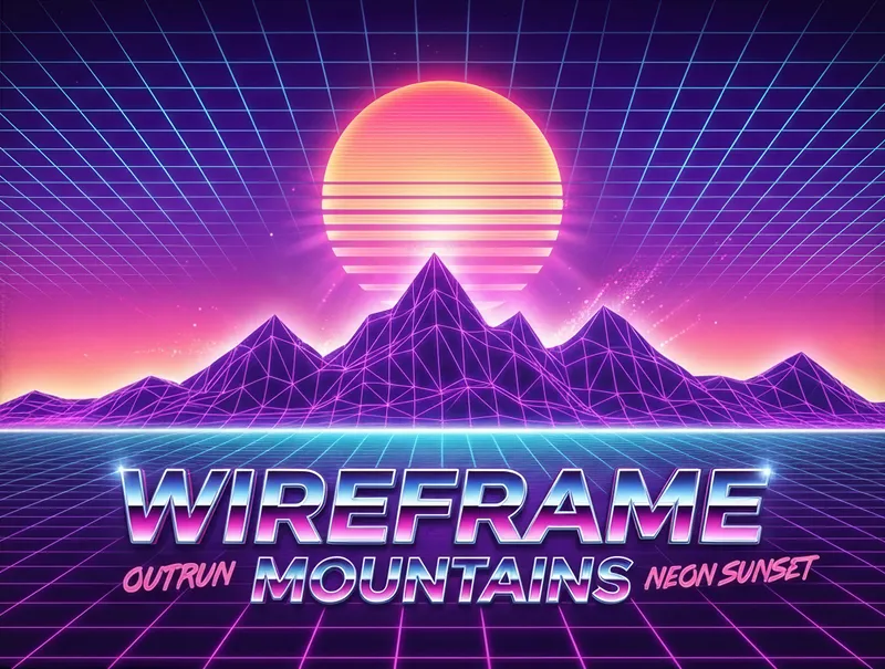 Cyber Mountain Sunset