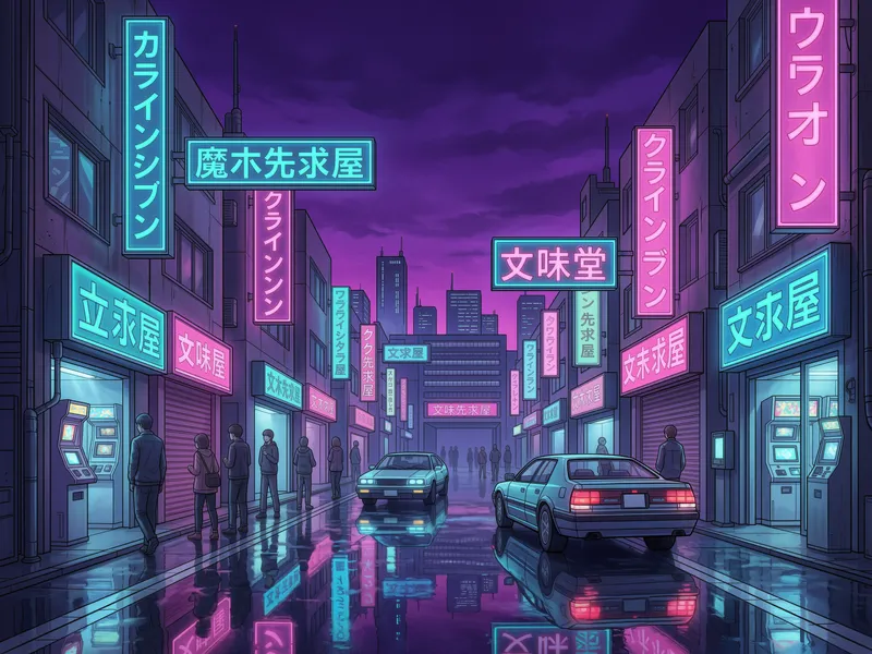 Akihabara Night — Cyberpunk Tokyo Print