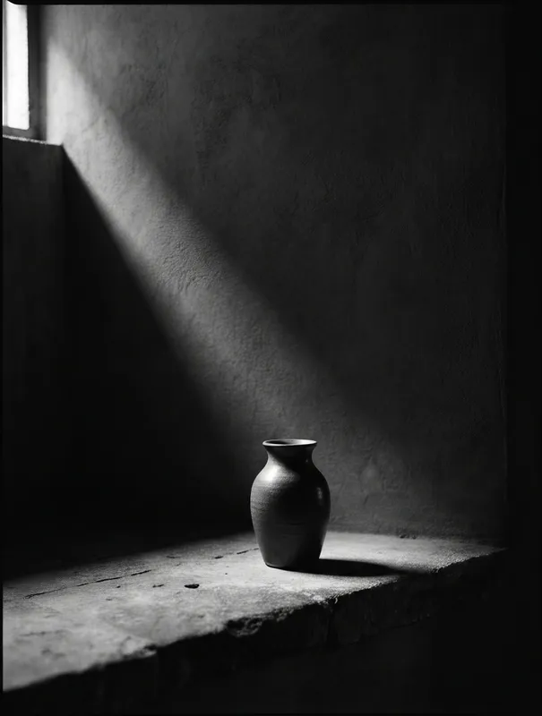 Lone Vase on a Ledge