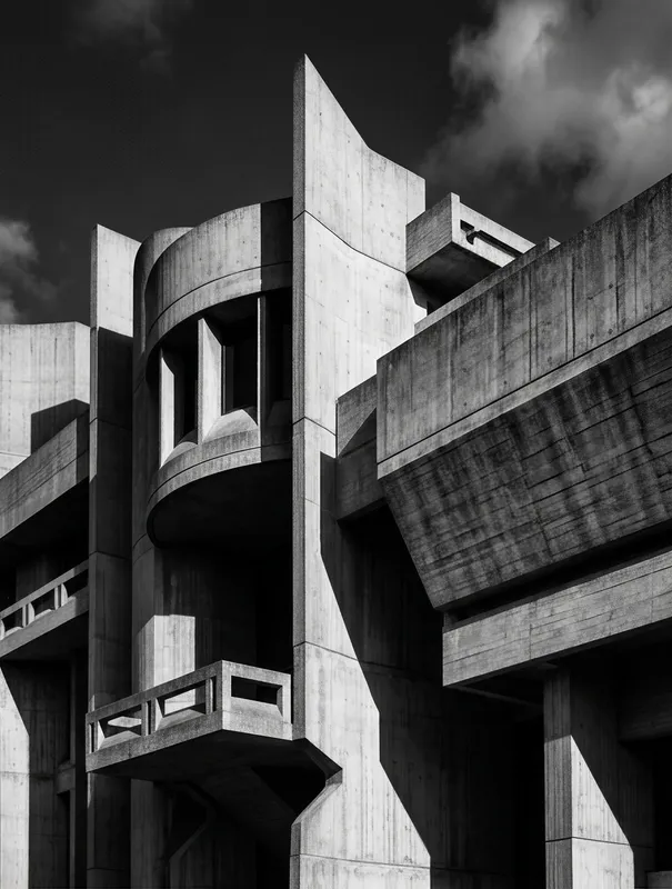 Brutalist Concrete Building