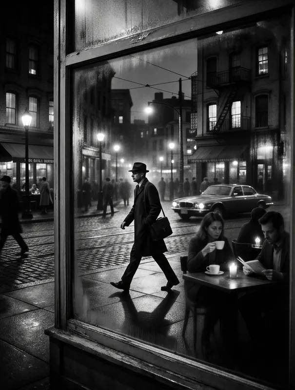 Cafe Window Reflection