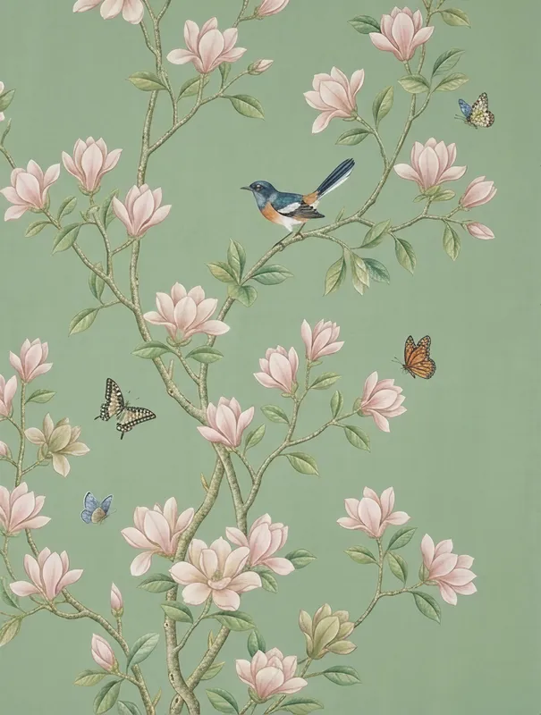 Chinoiserie Floral Panel
