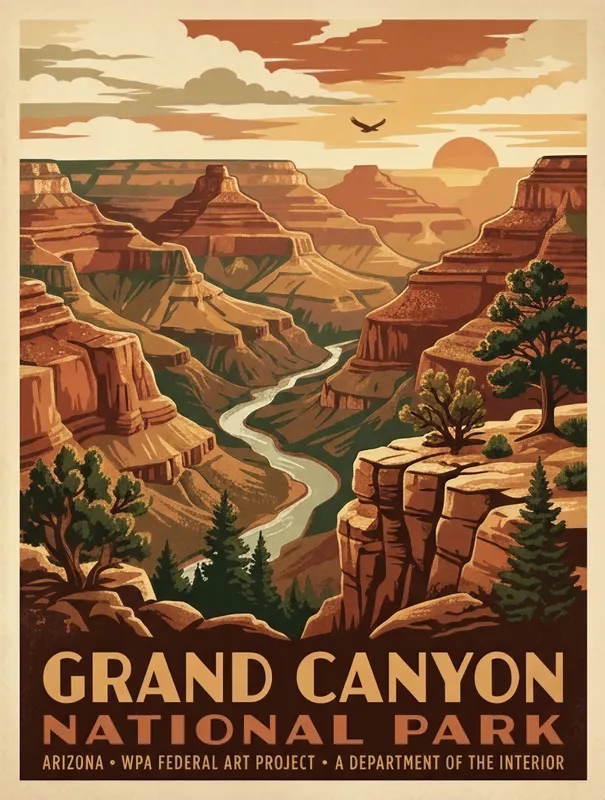 Grand Canyon WPA Poster