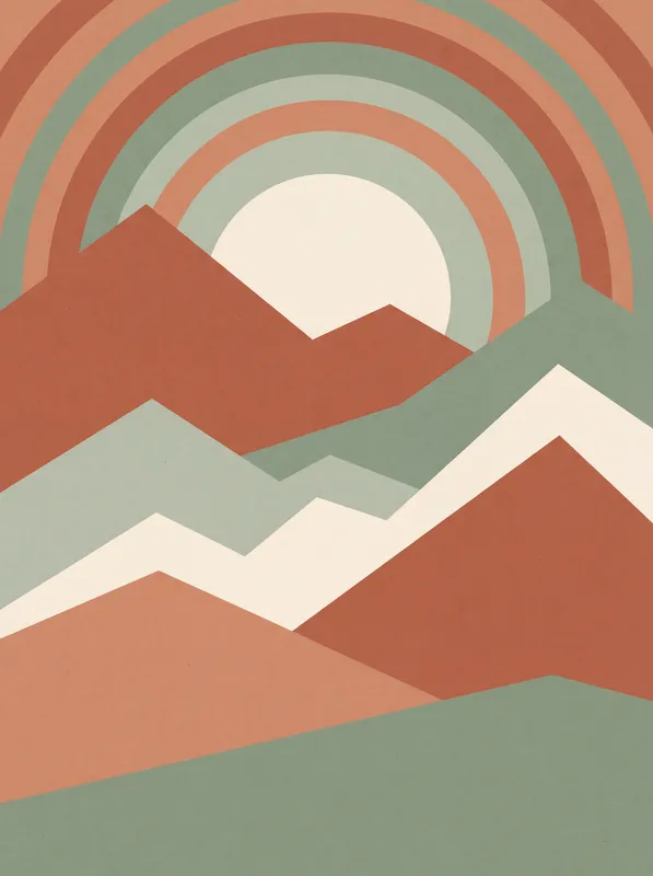 Terracotta Sunrise Mountains
