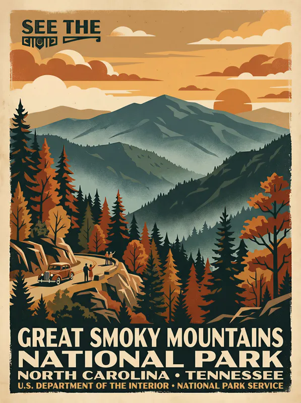 Smoky Mountains WPA Poster