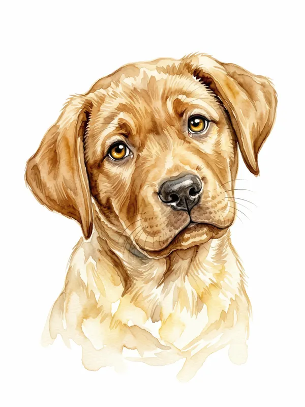 Labrador Puppy Watercolor
