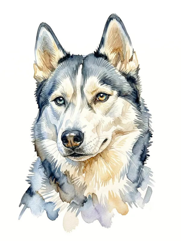 Husky Watercolor