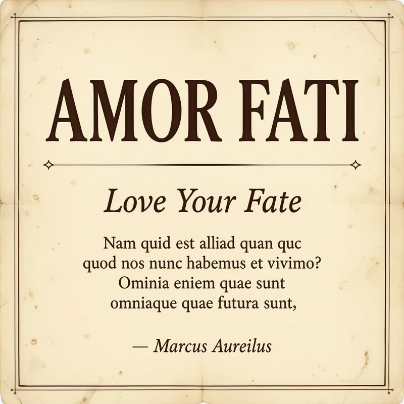 Amor Fati — Classic Stoic Poster