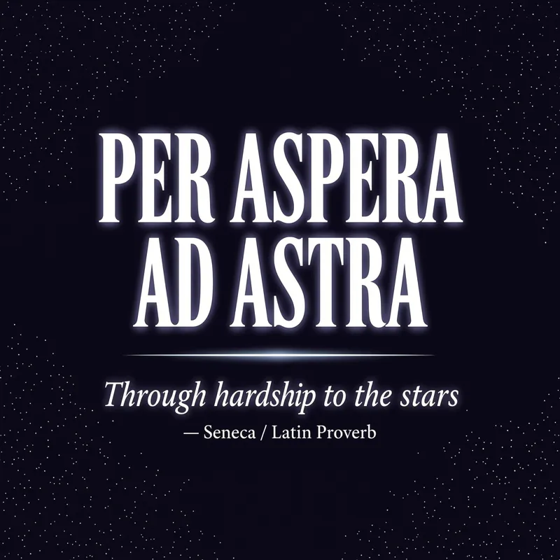 Per Aspera Ad Astra — Through Hardship