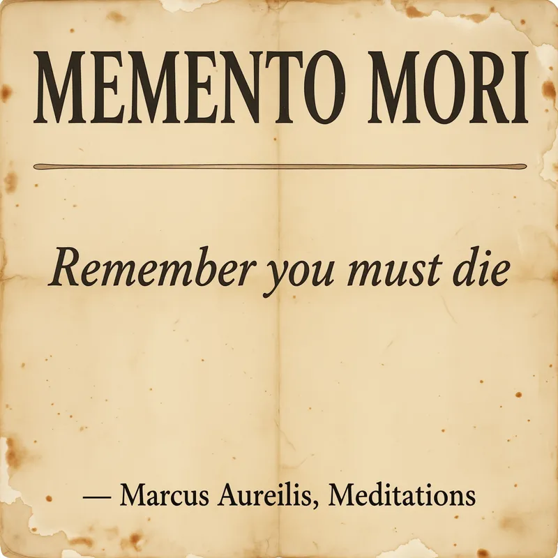 Memento Mori — Typography Print