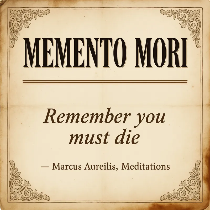 Memento Mori by Marcus Aurelius