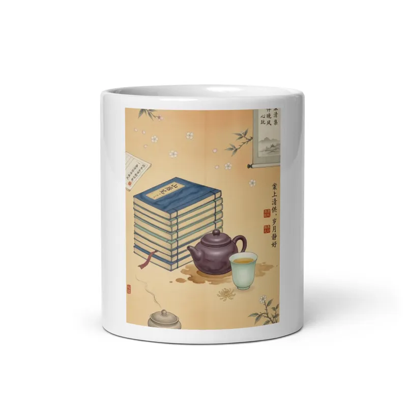 Books and Tea Mug