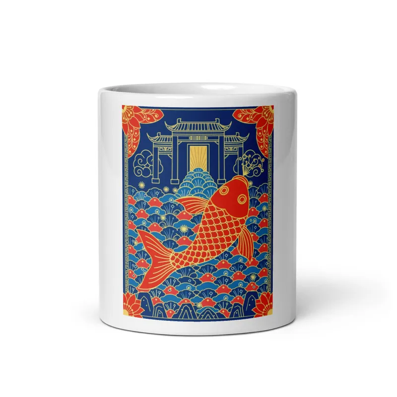 Leaping Koi 鲤跃龙门 Mug
