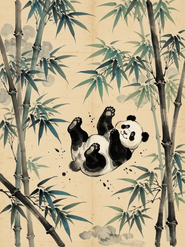 Tumbling Panda Cub