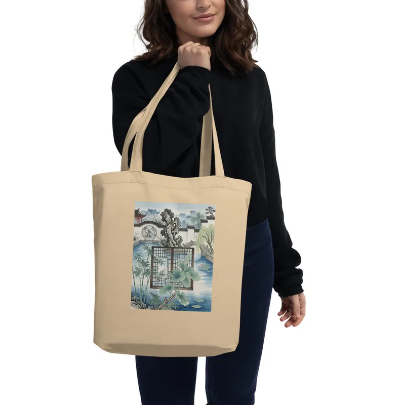 Garden Lattice Window Tote Bag