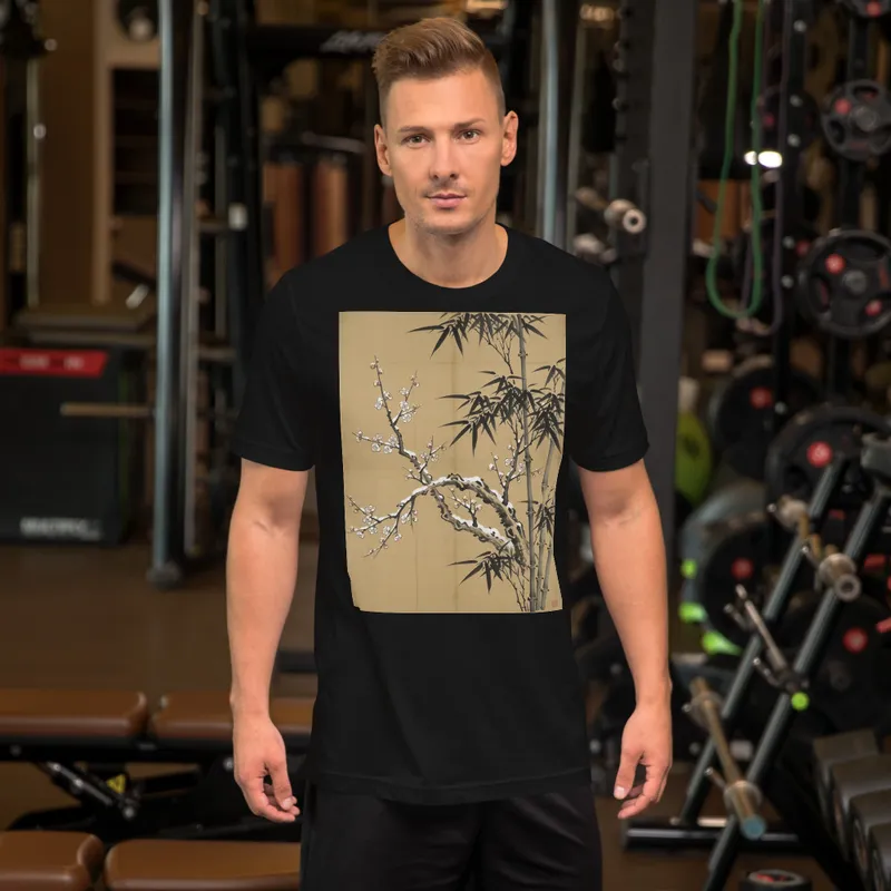 Plum and Bamboo in Snow Tee