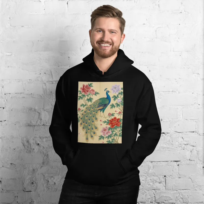 Peacock & Peony 孔雀 Hoodie