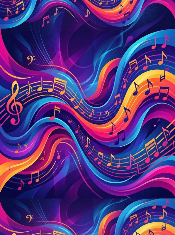 Rhythmic Wave Ribbons