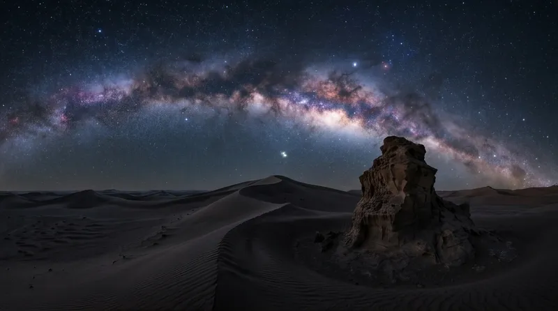 Milky Way Over Desert Dunes